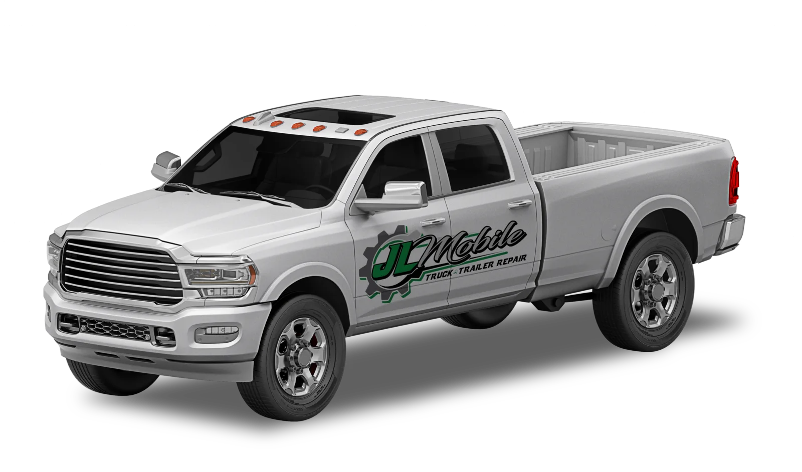 White JL Mobile branded service pickup truck, transparent background